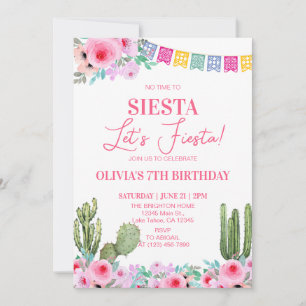Fiesta birthday party invitation