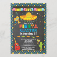 Fiesta birthday sombrero hat chalkboard