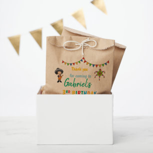 Fiesta birthday thank you party favour bag