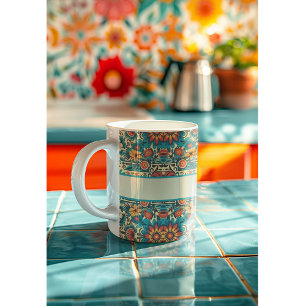 Fiesta Blooms, customizable Coffee Mug