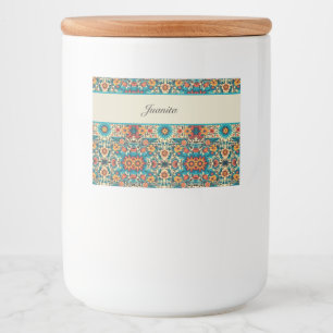 Fiesta Blooms, customizable Food Label