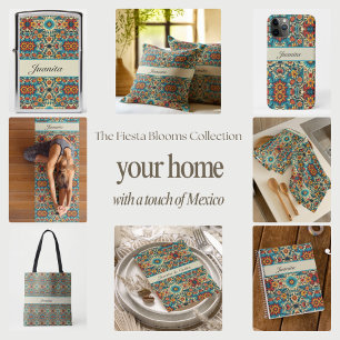 Fiesta Blooms, customizable Throw Blanket