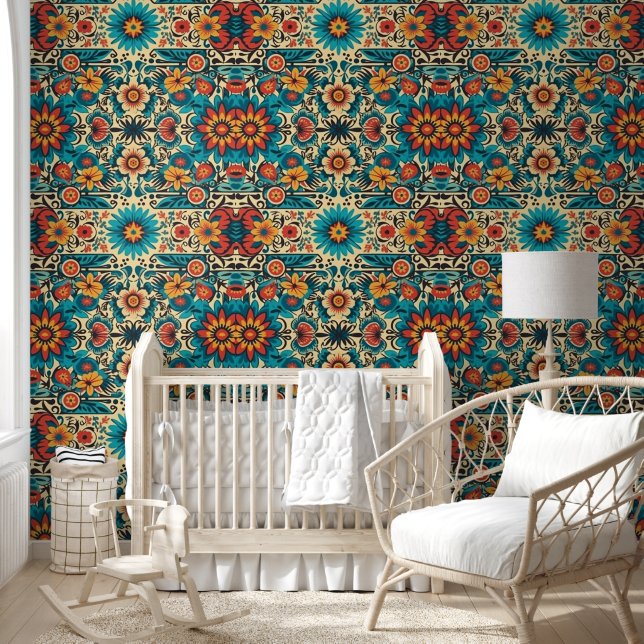 Fiesta Blooms, customizable Wallpaper (Kids)