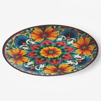 💀🎉Fiesta Bloomware Día de los Muertos Paper Plate