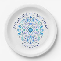 Fiesta Blue Birthday Shower Wedding