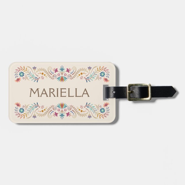 Fiesta Boho Luggage Tag (Front Horizontal)