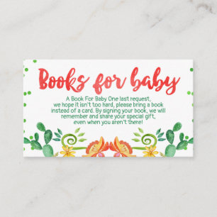 Fiesta Book request Card Insert Business Card Size