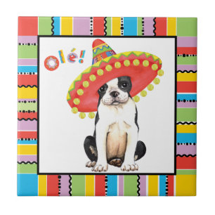 Fiesta Boston Terrier Tile