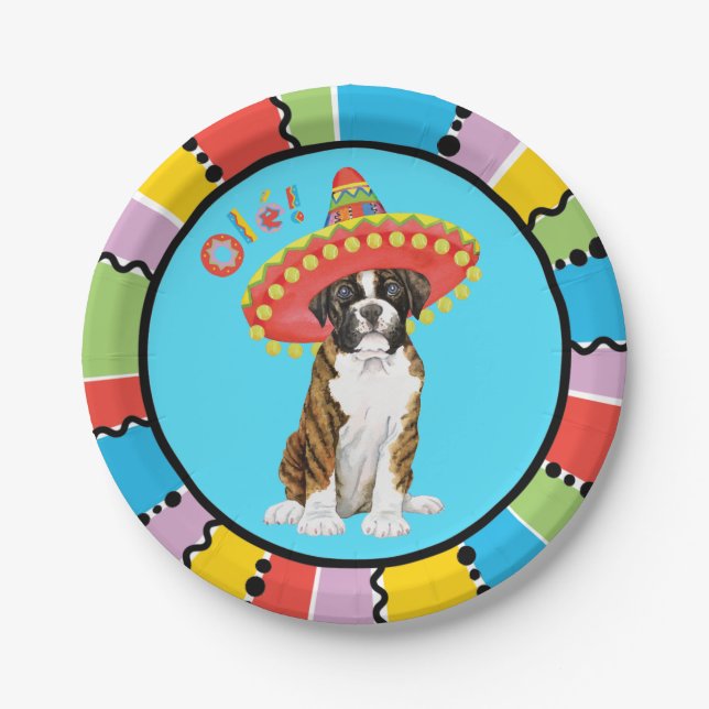 Fiesta Boxer Paper Plate (Front)