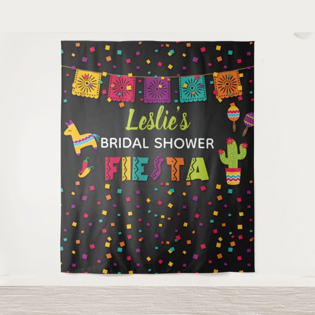 Fiesta Bridal Shower Backdrop - Pinata Tapestry (Front)
