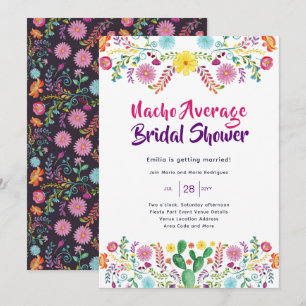 FIESTA Bridal Shower Folkart Floral Invitation