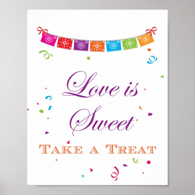Fiesta Bridal Shower Game Sign 8x10 (Front)