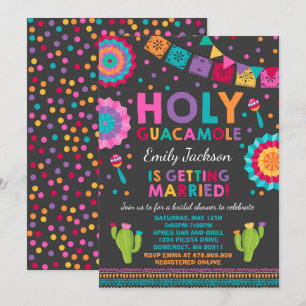 Fiesta Bridal Shower Invitation Holy Guacamole