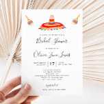 Fiesta Bridal Shower Invitations With Sombrero<br><div class="desc">These personalized fiesta bridal shower invites feature a colourful watercolor sombrero and maracas. They're perfect for a fiesta bridal shower,  baby shower,  wedding or any other mexican themed event! Easily edit with your name and info.</div>