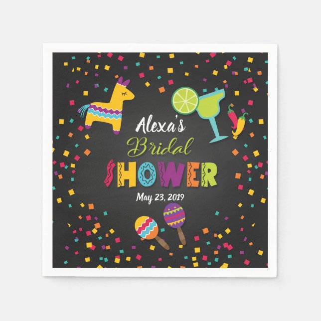 Fiesta Bridal Shower Napkins (Front)