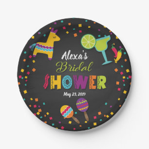 Fiesta Bridal Shower Paper Plate