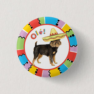 Fiesta Brussels Griffon 1 Inch Round Button