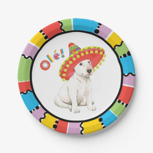 Fiesta Bull Terrier Paper Plate