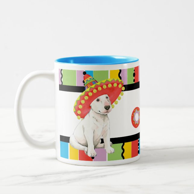 Fiesta Bull Terrier Two-Tone Coffee Mug (Left)