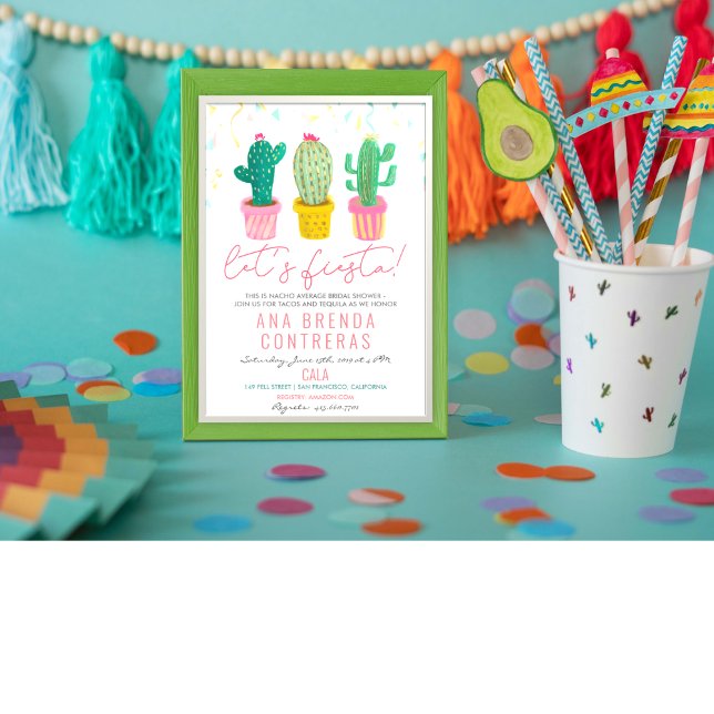 Fiesta Cactus Bridal Shower Invitation (Creator Uploaded)