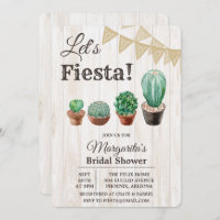 Fiesta Cactus Bridal Shower Invitation