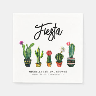 Fiesta Cactus Bridal Shower Napkin