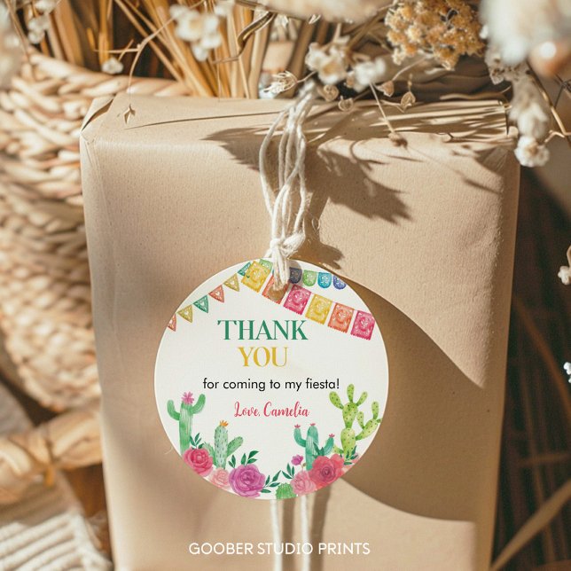 Fiesta Cactus Girl Birthday Party Labels (Creator Uploaded)