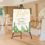 Fiesta Cactus Gold Script Bridal Shower Welcome Poster<br><div class="desc">This fiesta bridal shower design features gold script text and a variety of watercolor cactus potted plants. Click the customize button for more flexibility with modifying the images and text! Variations of this design, additional colours, as well as coordinating products are available in our shop, zazzle.com/store/doodlelulu. Contact us if you...</div>