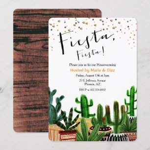 Fiesta Cactus Housewarming Invitation