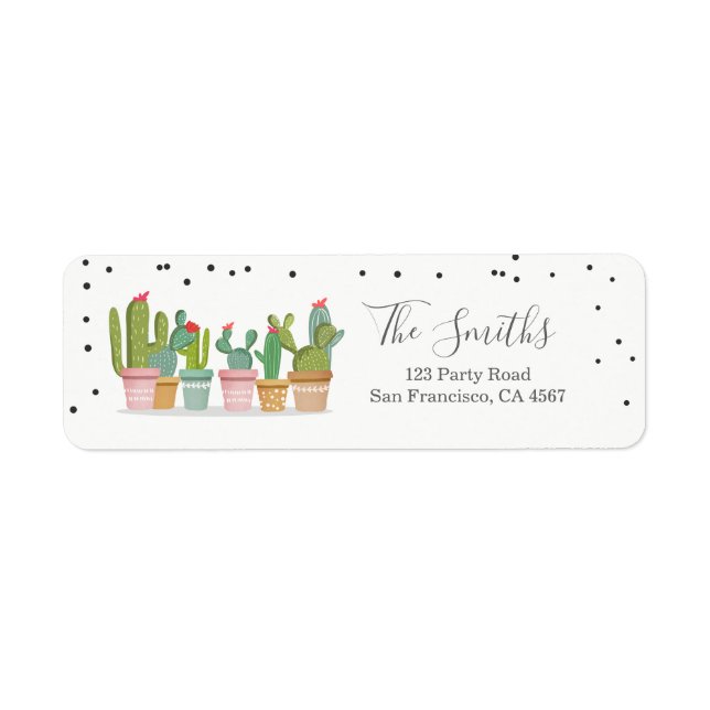 Fiesta Cactus Mexican Pastel Watercolor (Front)