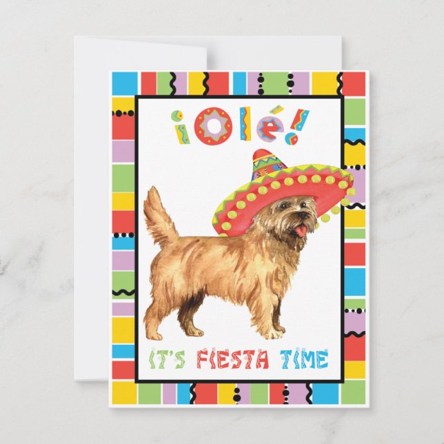 Fiesta Cairn Terrier Invitation (Front)