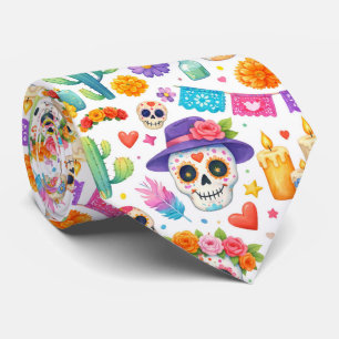 Fiesta Calavera Celebration Tie