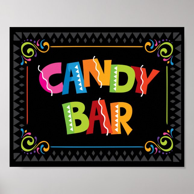 Fiesta CANDY BAR Party Sign Print (Front)