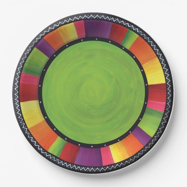 Fiesta Carnival Paper Plate (Front)