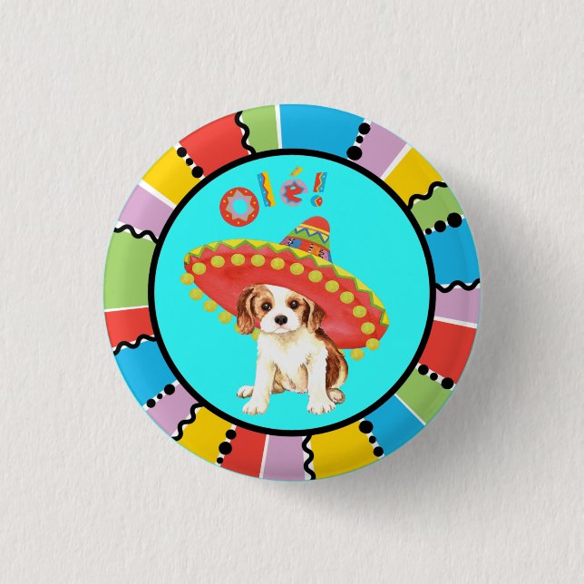 Fiesta Cavalier 1 Inch Round Button (Front)
