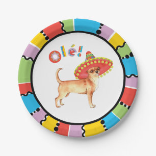 Fiesta Chihuahua Paper Plate