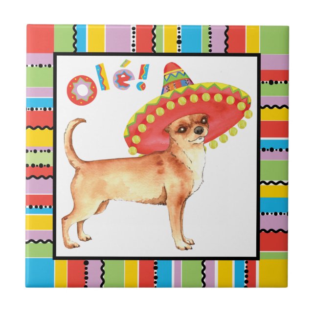 Fiesta Chihuahua Tile (Front)