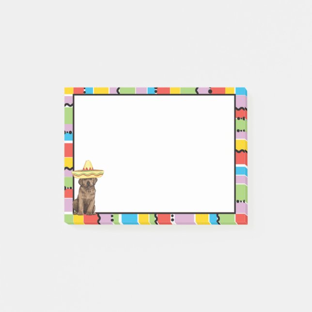 Fiesta Chocolate Lab Post-it Notes (Front)