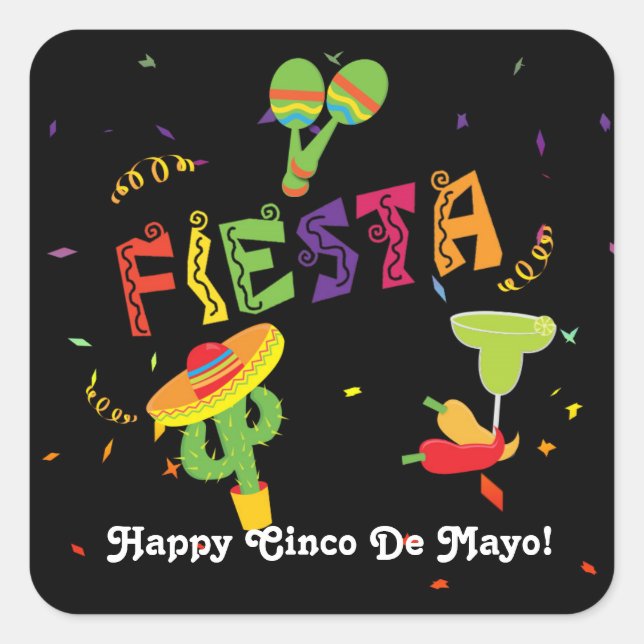 Fiesta Cinco De Mayo Celebration Custom Sticker (Front)