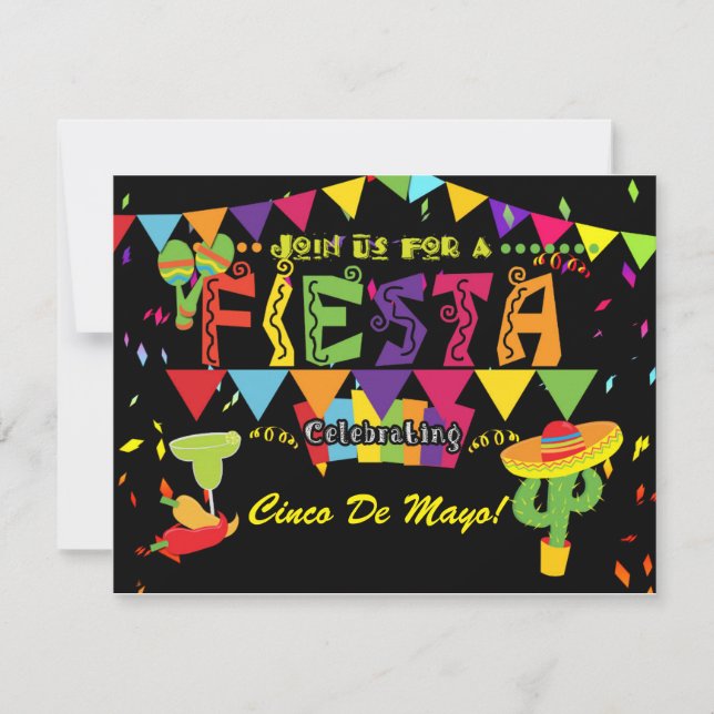 Fiesta Cinco De Mayo Celebration Party Invitation (Front)