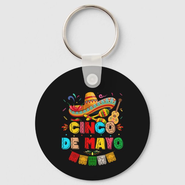 Fiesta Cinco de Mayo Keychain (Front)