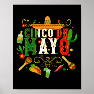 Fiesta Cinco De Mayo T Shirts Men Women Taco  Poster