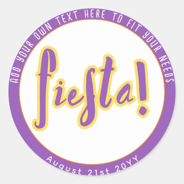 FIESTA  CLASSIC ROUND STICKER (Front)