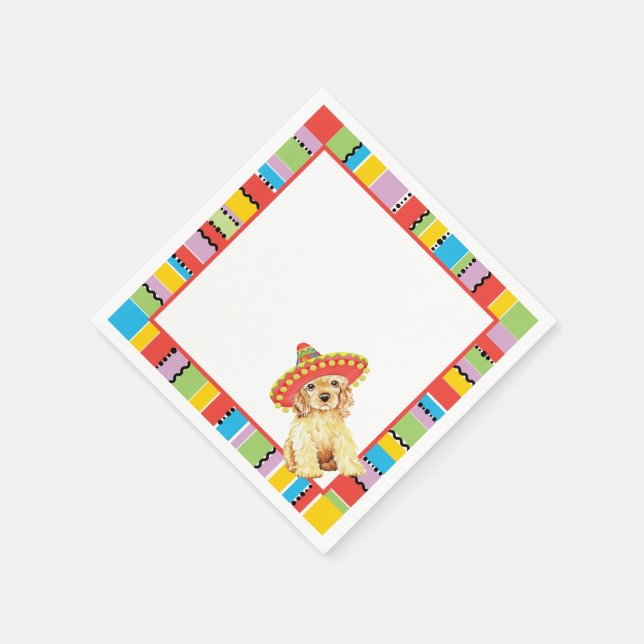 Fiesta Cocker Spaniel Napkin (Corner)