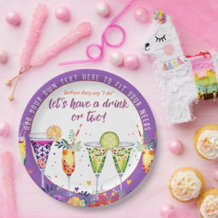 FIESTA  Cocktails Custom Paper Plate