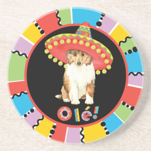 Fiesta Collie Drink Coaster