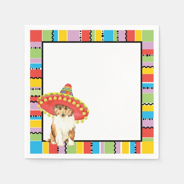 Fiesta Collie Paper Napkins (Front)