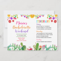 Fiesta Colourful Bridal Shower Itinerary