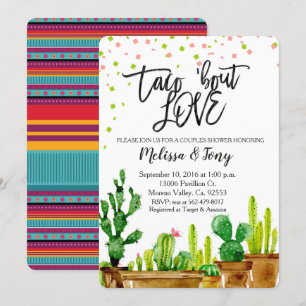 Fiesta Couples Shower Invitation Taco Bout Love