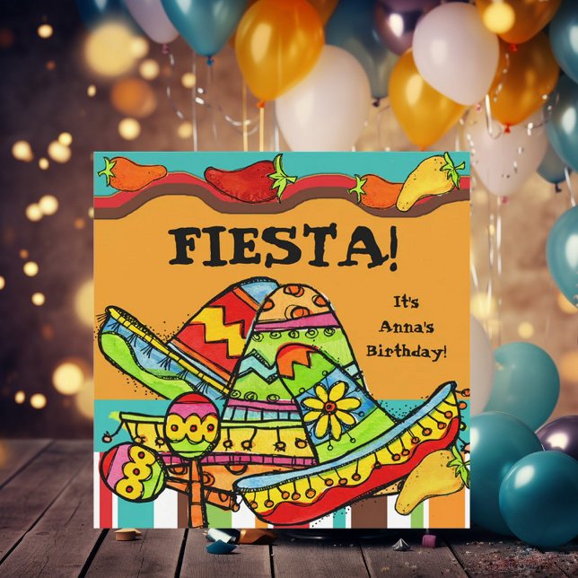 Fiesta Customized  Birthday Invitations (Creator Uploaded)